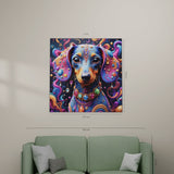 Dachshund bilde for stue i flotte farger