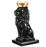 Majestetisk løvestatue i solid harpiks