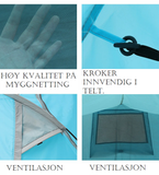 Tunneltelt for 3–4 Personer – Lett & Vanntett 5000 mm