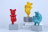 Fransk bulldog yoga pyntegjenstand statue skulptur interiør