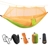 Stor hengekøye med myggnetting 260 x 130 cm – plass til to personer