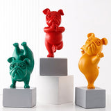 Fransk bulldog yoga pyntegjenstand statue skulptur interiør