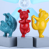 Fransk bulldog yoga pyntegjenstand statue skulptur interiør