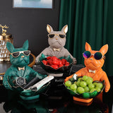 dekorativt fruktfat bulldog