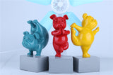 Fransk bulldog yoga pyntegjenstand statue skulptur interiør